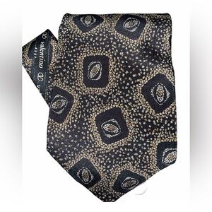 VALENTINO CRAVATTE TIE UNIQUE COLOR MADE ITALY FINEST 100% PURE SILK